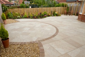 Patio and landscaping