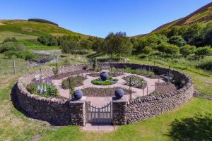 Garden design, patio, paths & landscaping by Stow Construction & Landscaping in Oxton near Lauder, Scottish Borders 2018 using Marshalls Fairstone Riven Harena Autumn Bronze, Marshalls Tegula Drivesett Harvest, Weatherpoint Buff 365